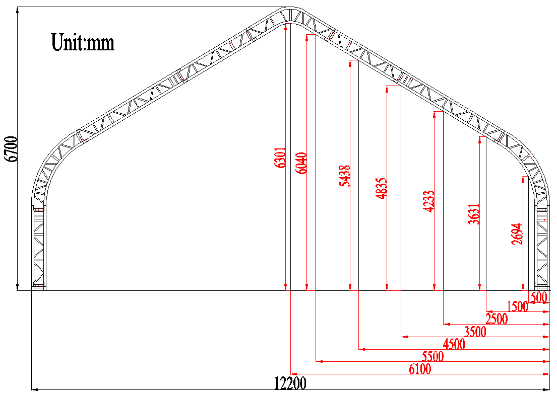 Easyhallen EC3 Premium - Maxi 12,2x19,5 meter med foldeport 4x4 meter