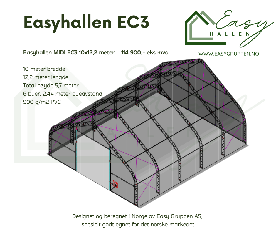 Easyhallen EC3 Premium - Midi 10x12,2