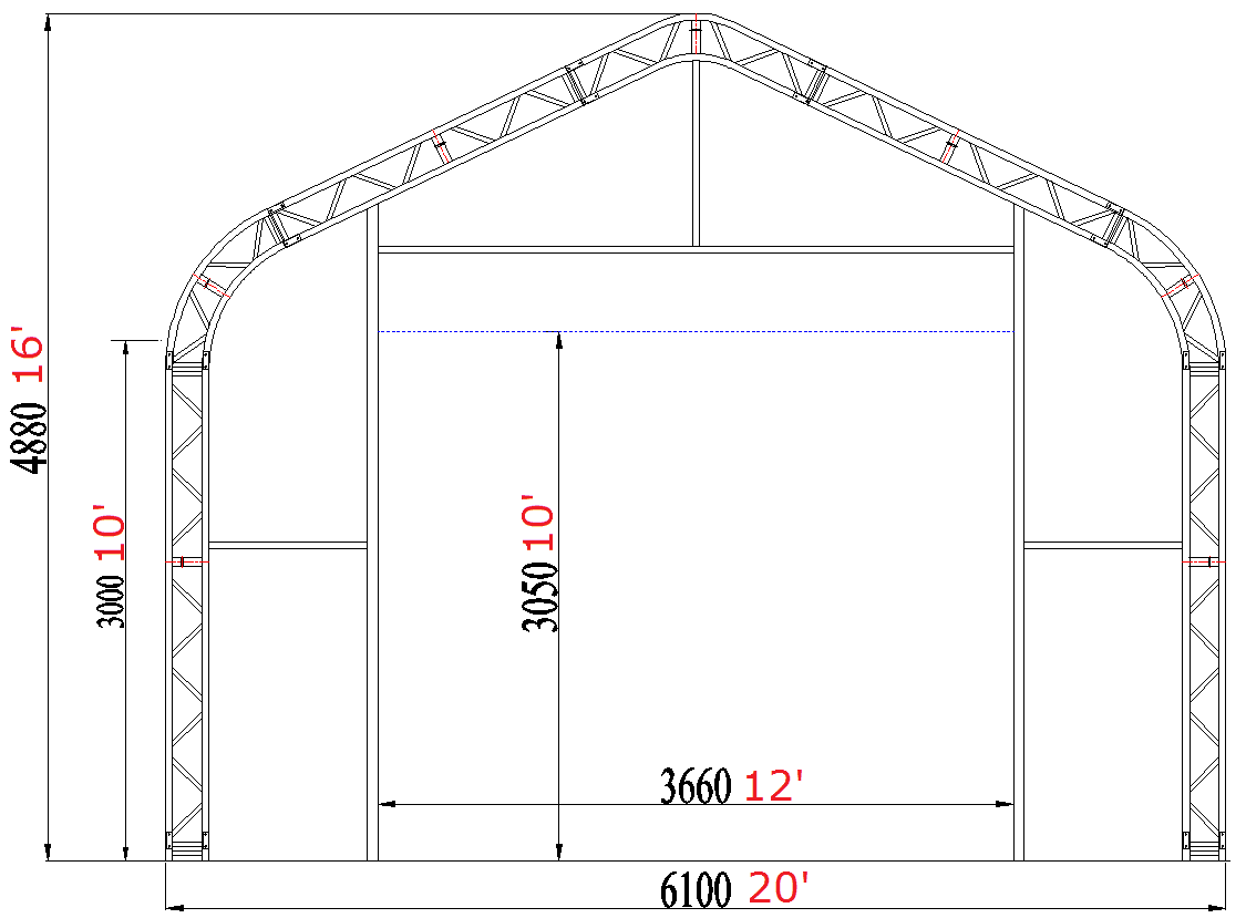 Easyhallen Mini - Lagertelt - 6,1 x 8 meter - Easy Gruppen