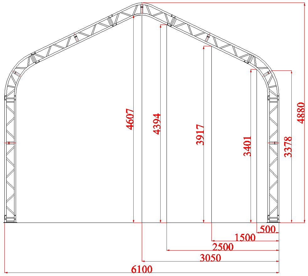Easyhallen Mini - Lagertelt - 6,1 x 8 meter - Easy Gruppen