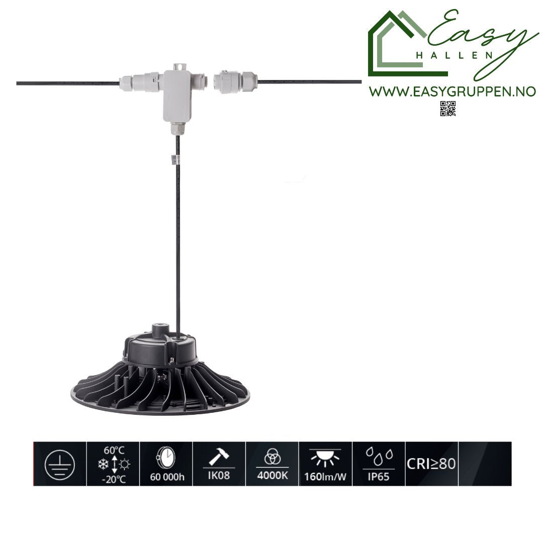 Led-Armaturer, hurtigkoblinger, svarte, PREMIUM