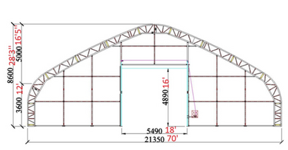 Ridehall - 21,35 × 46,36 meter