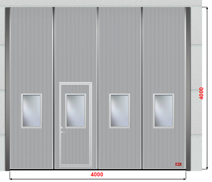 Easyhallen EC3 Premium - Maxi 12,2x19,5 meter med foldeport 4x4 meter