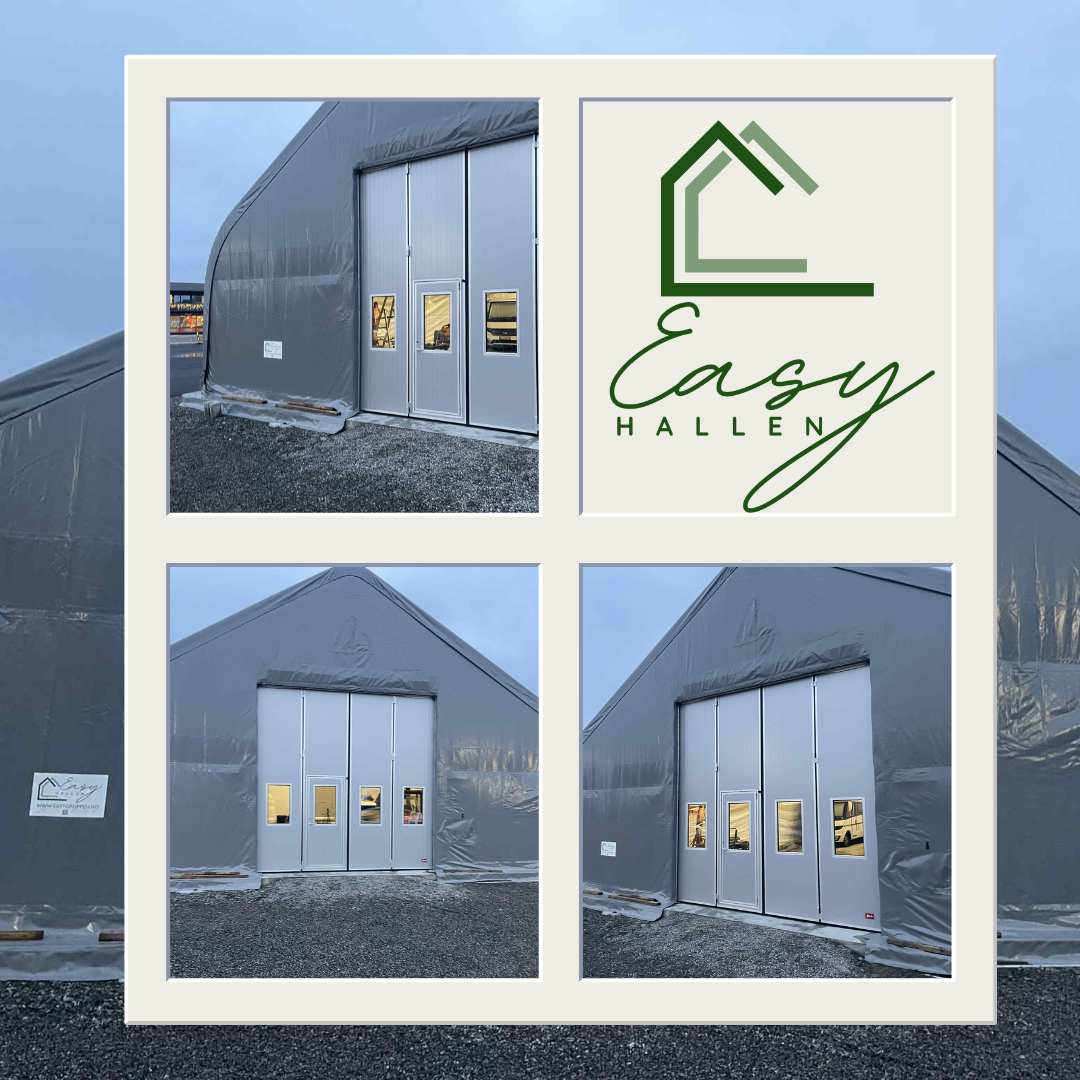 Easyhallen EC3 Premium - Midi 10x19,5 med foldeport 3,66x4 meter