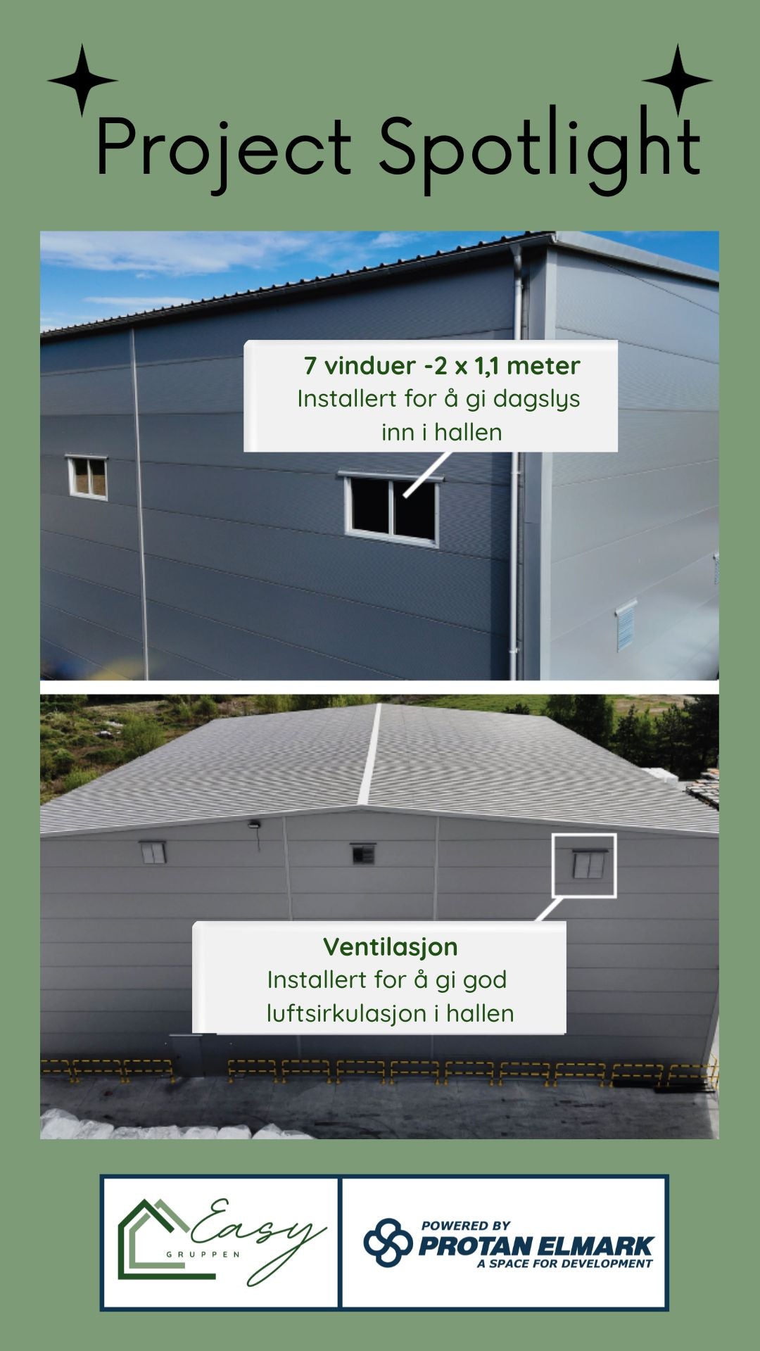 Easyhallen By Protan - Sandwichpanel tak og vegg