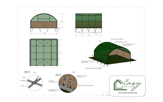 NYHET Husdyrtelt 6x6 meter PREMIUM