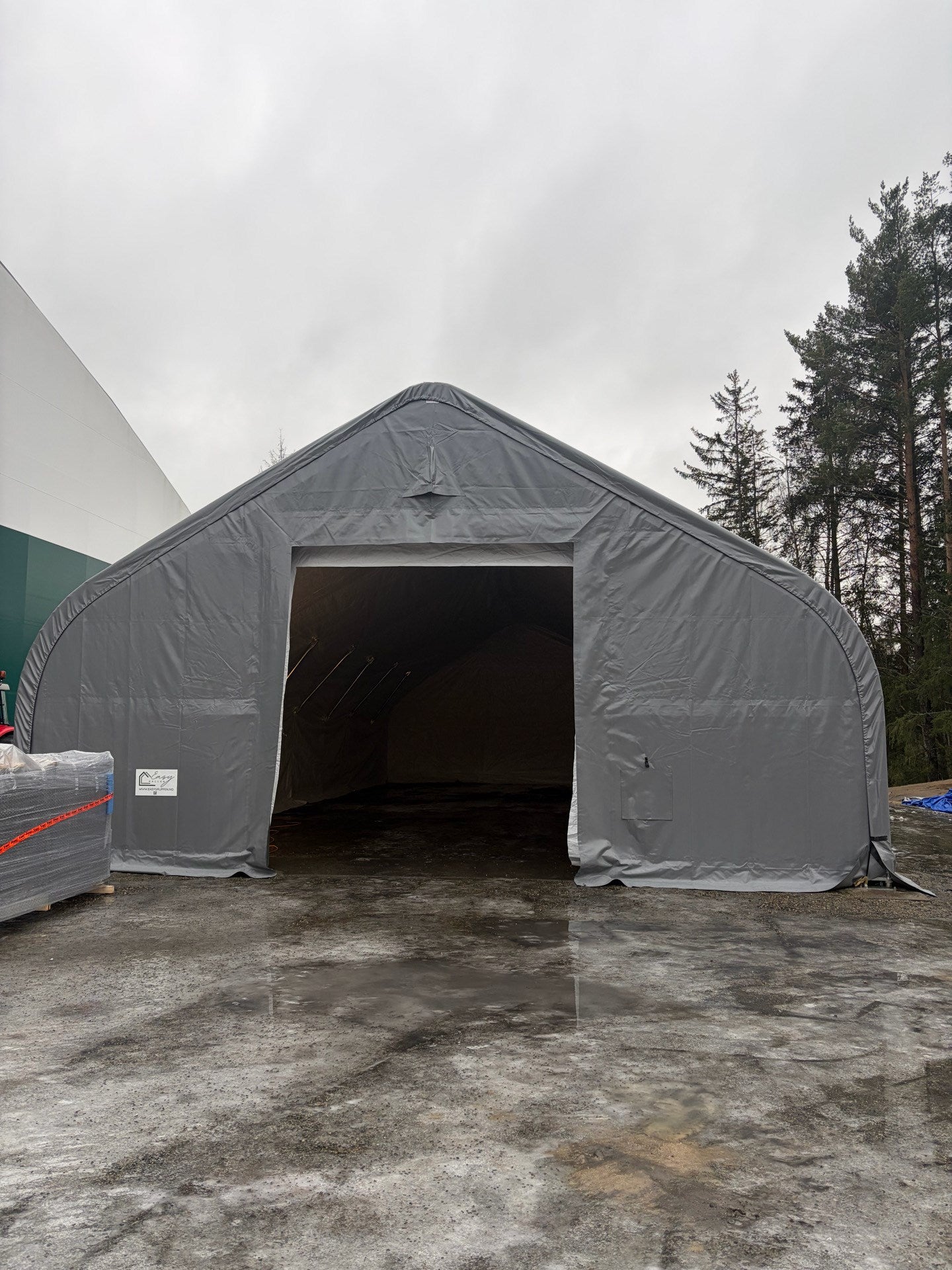 Easyhallen EC3 Premium - Midi 10x19,5 med foldeport 3,66x4 meter