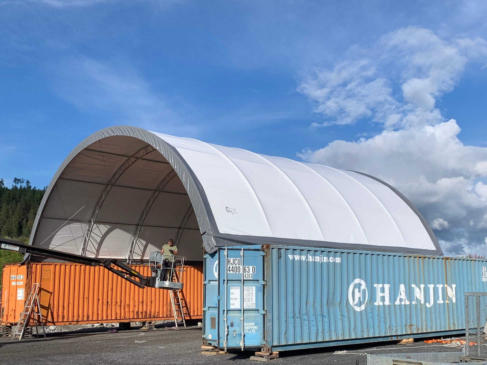Easyhallen - Containertelt - 12 meter / 40 fot - Easy Gruppen